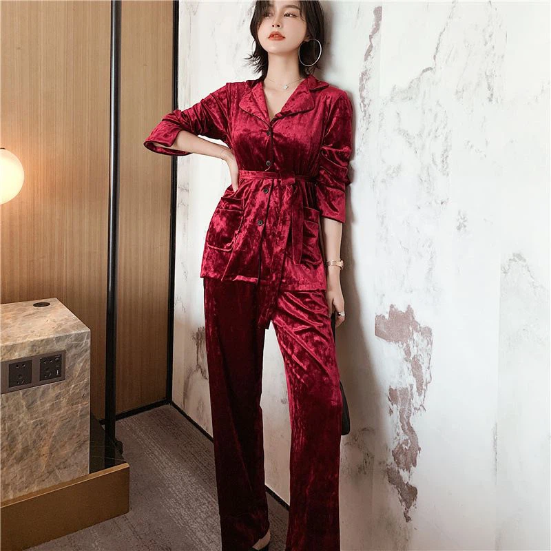 stretch velvet sleep wear 