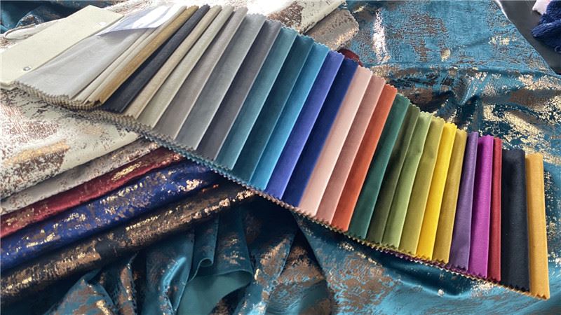 Velvet upholstery fabric