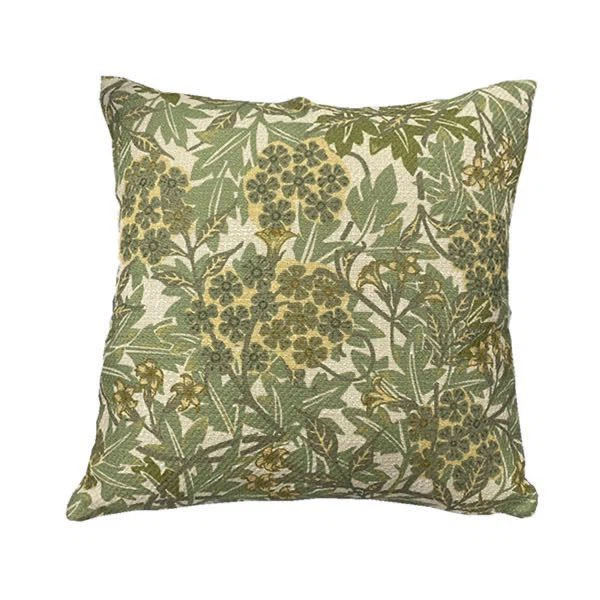 Leaf printed linen cushion Leaf printed linen cushion