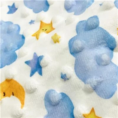 Digital print minky dot fabric