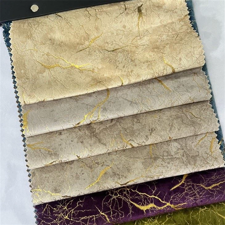 Print Foil Velvet Sofa Fabric