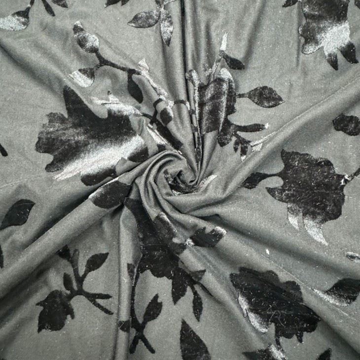Burnout Stretch Velvet Fabric