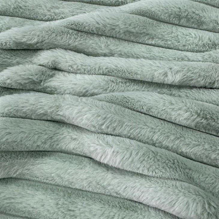 Striped Rabbit Faux Fur Fabric